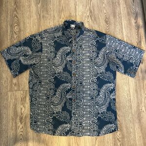 Manuheali’i Men’s Hawaiian Aloha Shirt Button Down XXL